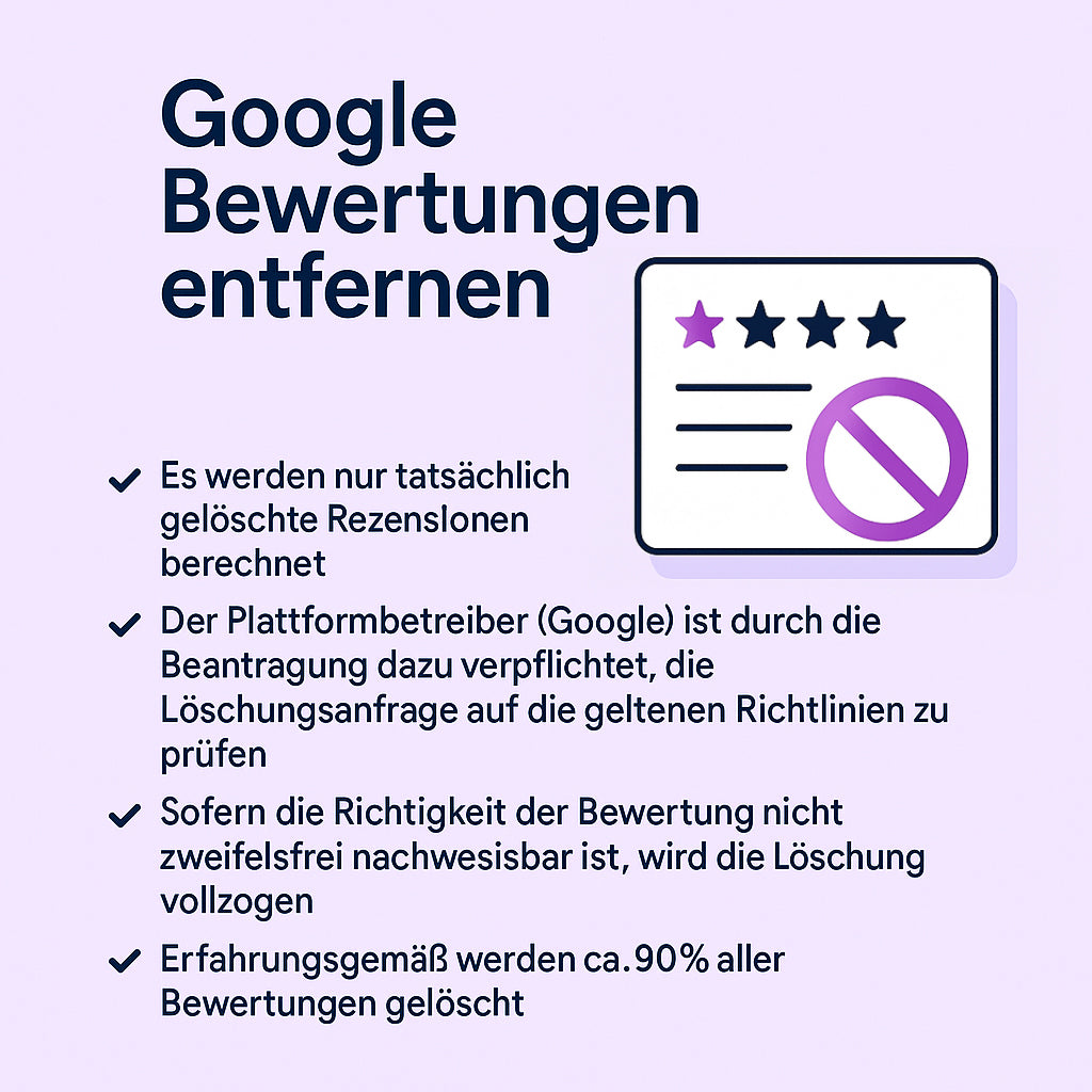 Google Bewertungen entfernen